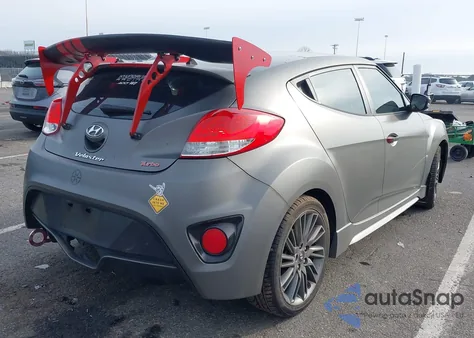 2015 Hyundai Veloster Turbo из США, поврежденный, VIN KMHTC6AE5FU237789